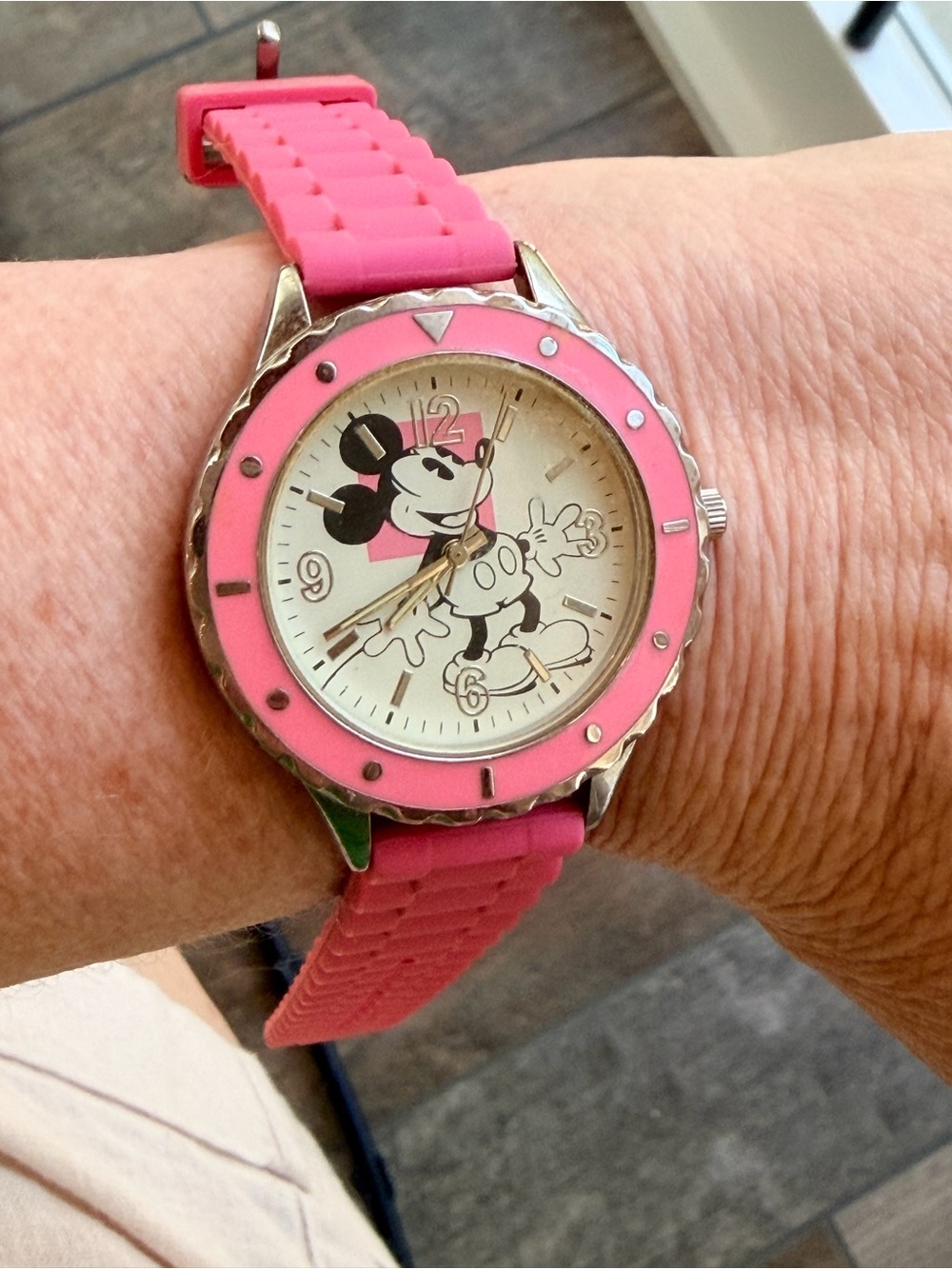 Pink Mickey Mouse Large Face Watch - NWOT
